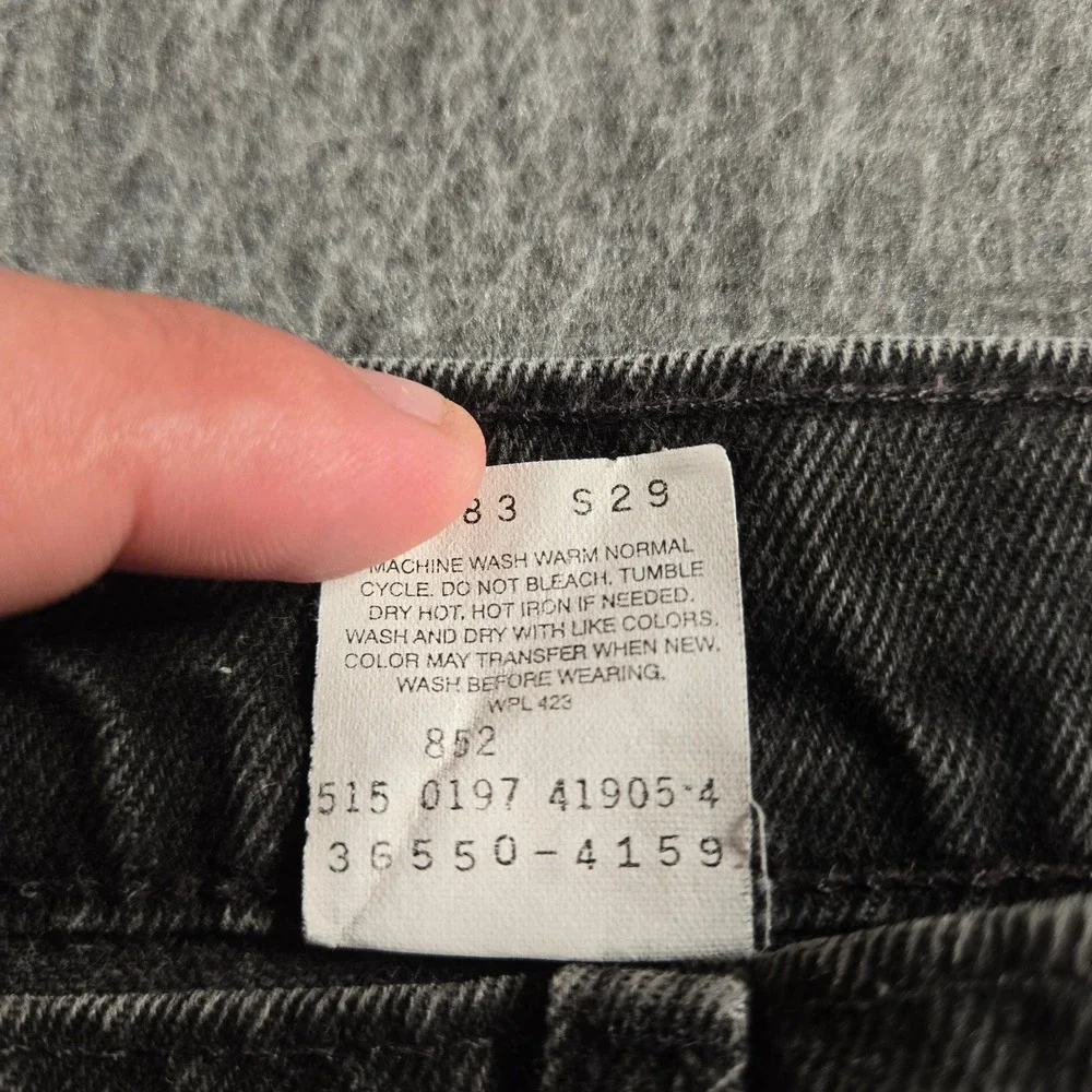 Vintage Levi's 550 Relaxed Fit Denim Shorts Mens 38 Black Orange Tab USA Made